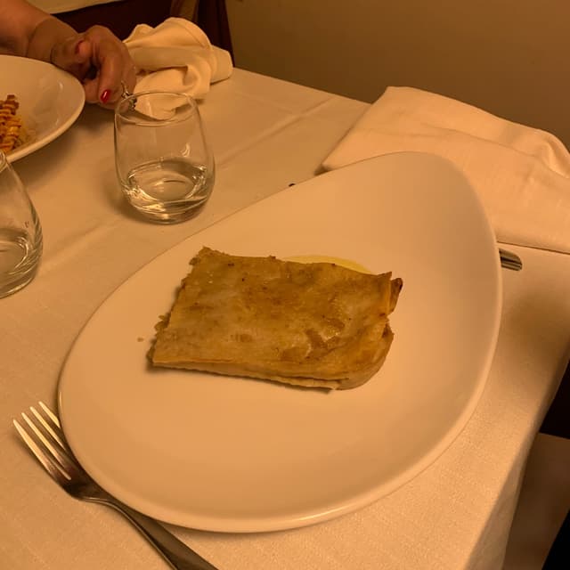 Photo of the dish “Lasagna al cavolo cappuccio novello e zafferano”