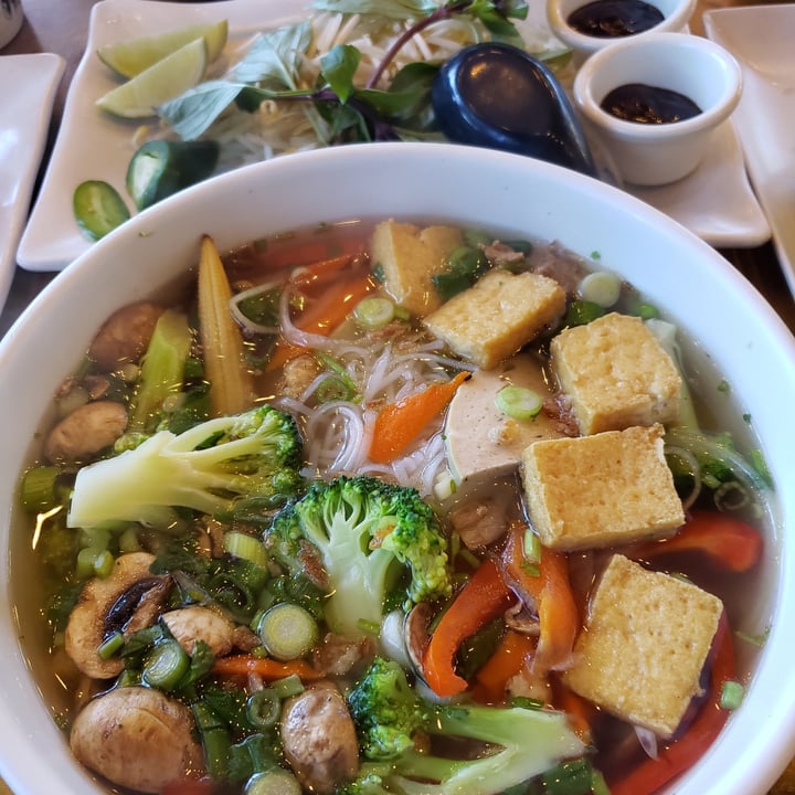 photo of Papasan's Vietnamese Cafe Vegan Pho shared by @veganmom7 on  17 Mar 2022 - review