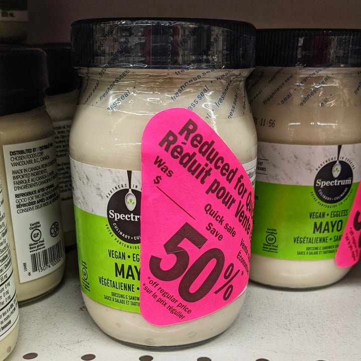 photo of Spectrum Culinary Vegan Mayo shared by @stormm on  11 Oct 2022 - review