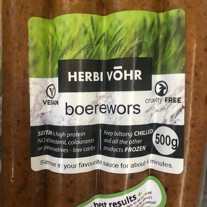 photo of HERBI VŌHR Boerewors shared by @melvdm on  20 Jul 2021 - review