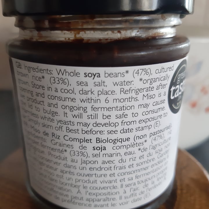 photo of Clearspring Brown rice Miso shared by @animalfriendly on  24 Oct 2022 - review