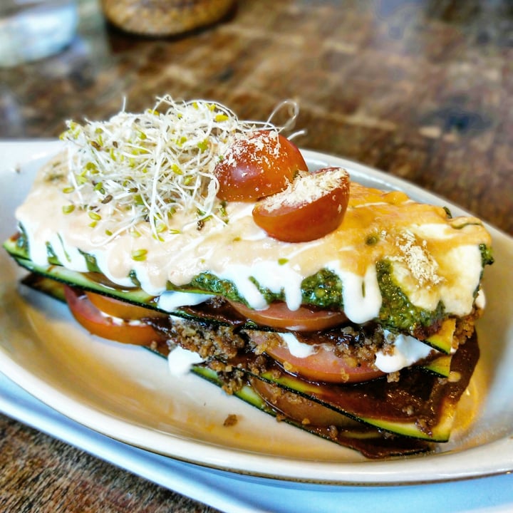 review photo of The Living Cafe Zucchini Lasagne shared by @singapovegan on 20 Mar 2021 - review