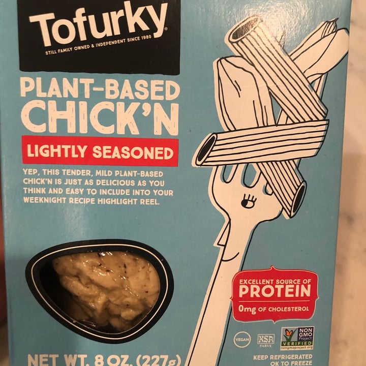 photo of Tofurky Plant-Based Chick’n Lightly Seasoned shared by @dcaversaschi on  14 Aug 2020 - review