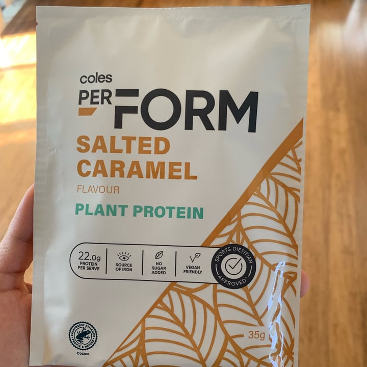 photo of Coles perform Salted Caramel Plant Protein shared by @cnnna on  31 Oct 2021 - review