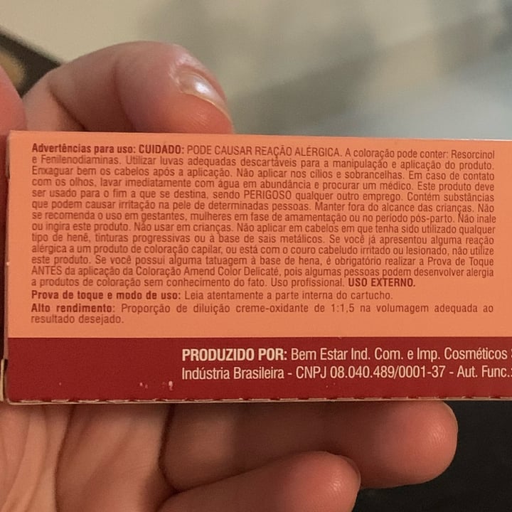 photo of Amend Coloração creme Color Delicate shared by @carlaperuzzo on  22 May 2022 - review