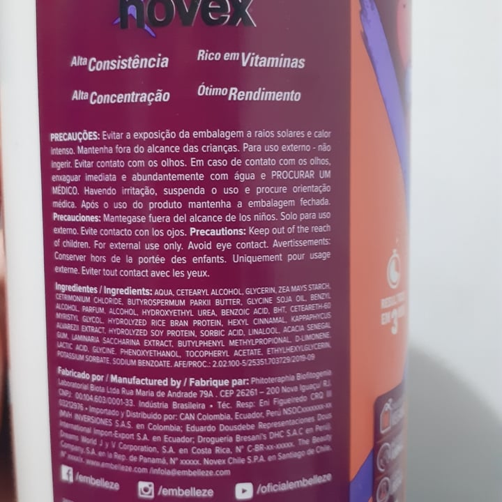 photo of Novex Creme De Tratamento Ultraprofundo - Infusão De Colágeno shared by @kiraviskin on  15 Nov 2021 - review