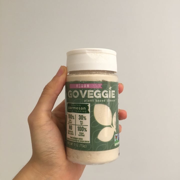 review photo of GO VEGGIE Vegan Parmesan Grated Topping shared by @veganwithamor on 01 Apr 2020 - review