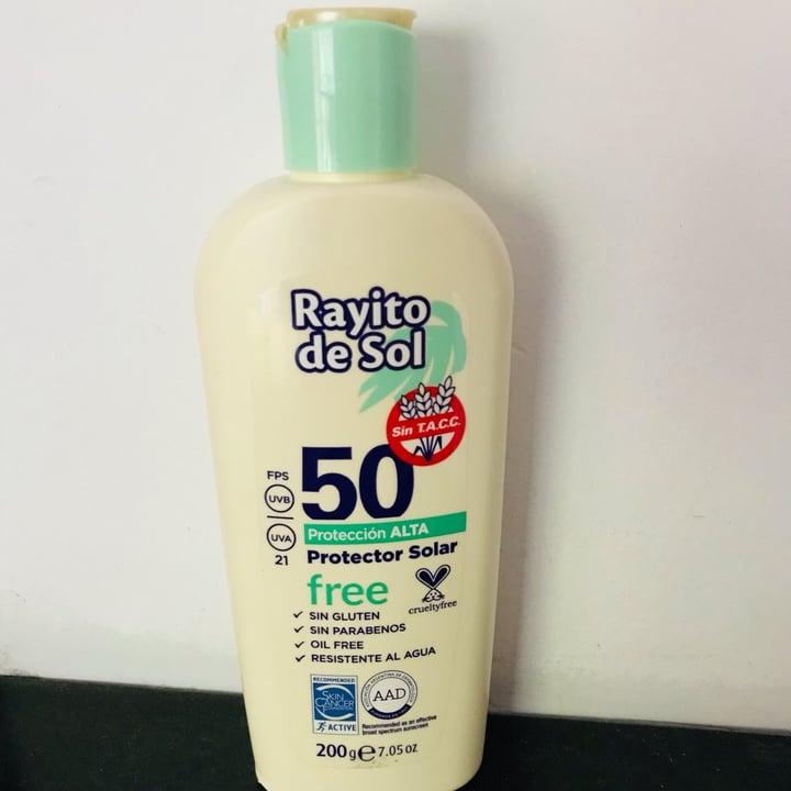 photo of Rayito de Sol Protector Solar Factor 50 UVA 11 shared by @goveggy on  27 Oct 2021 - review