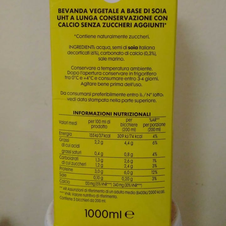 photo of Esselunga - Smart Bevanda vegetale soia shared by @filomena06 on  25 Nov 2021 - review