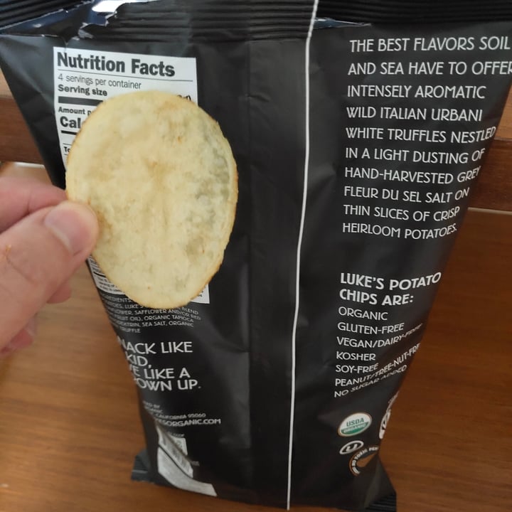 photo of Luke’s Organic White truffle and sea salt potato chips shared by @stevenneoh on  16 Jul 2020 - review