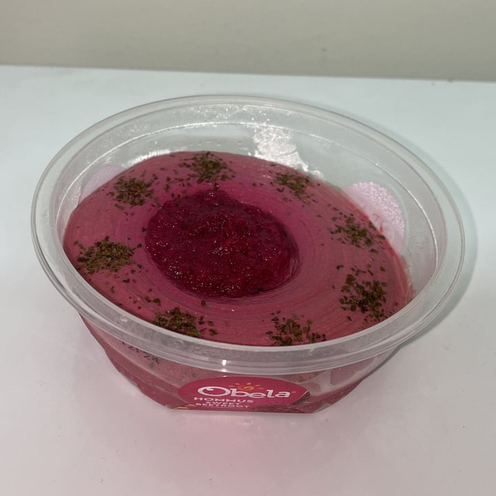 photo of Obela Beetroot hummus shared by @veganadam on  13 Nov 2022 - review