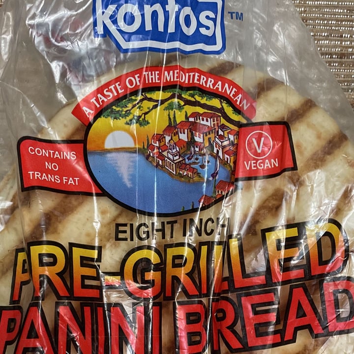 photo of Kontos Pre grilled panini bread shared by @veganfoodcrazy on  15 Jan 2022 - review
