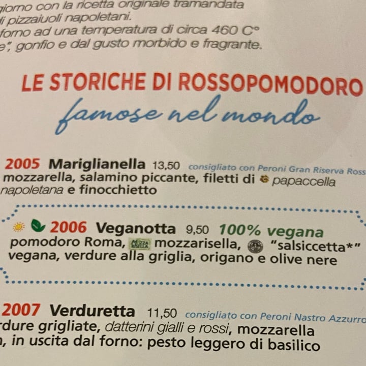 photo of Rossopomodoro Pizza veganotta shared by @aledece on  18 Jun 2022 - review