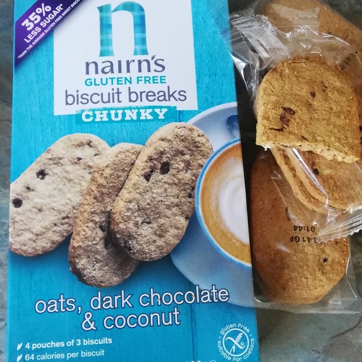photo of Nairn's Chunky chocolate oat and coconut biscuits shared by @cristynorth on  14 May 2021 - review