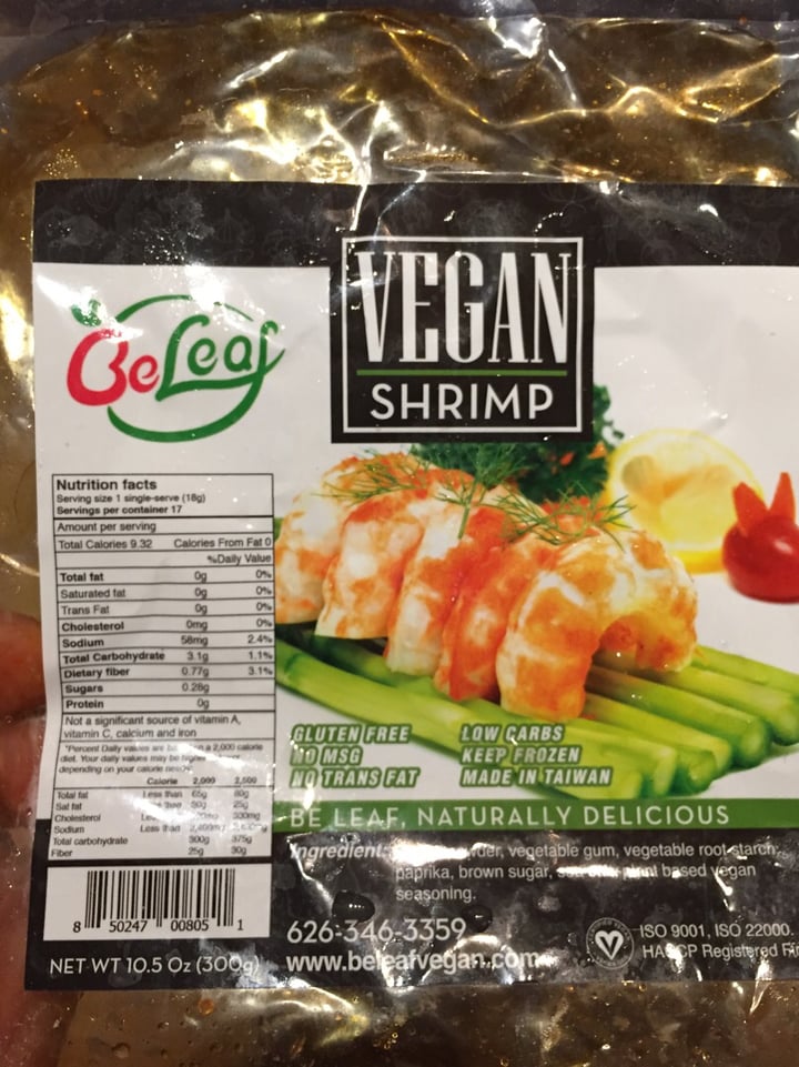 photo of BeLeaf Vegan Vegan Shrimp shared by @mallory17 on  29 Nov 2019 - review
