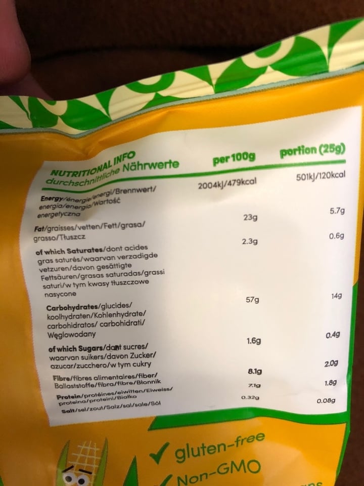 photo of Mister Free'd Avocado Chilli Tortilla Chips shared by @jamesallnutt on  27 Sep 2019 - review