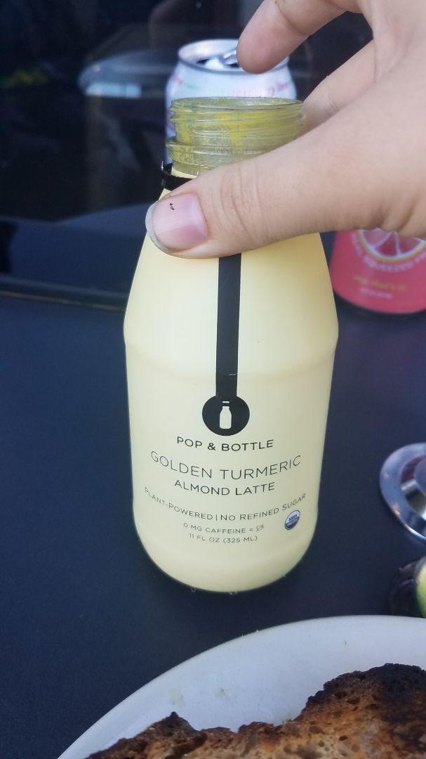 photo of Pop & Bottle Golden Turmeric Almond Latte shared by @iskpopvegan on  07 Jan 2020 - review