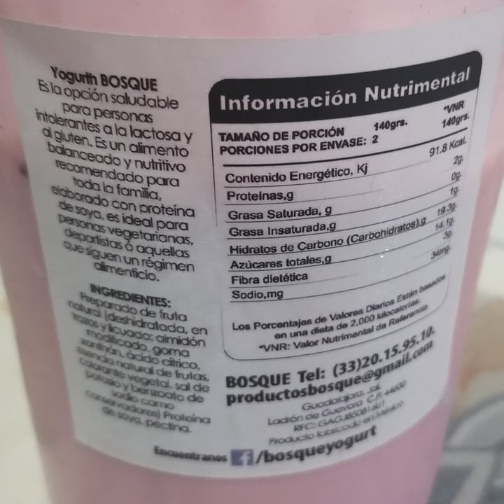 review photo of Bosque Yogurt de soya Frutos rojos shared by @ossus on 22 Sep 2022 - review