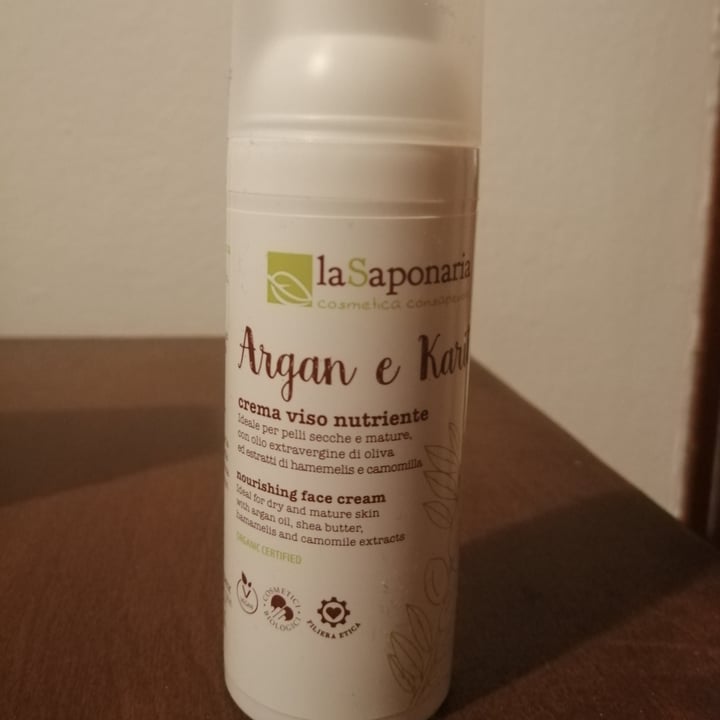 photo of La Saponaria Crema viso nutriente Argan e Karité shared by @elenacg on  29 Mar 2022 - review