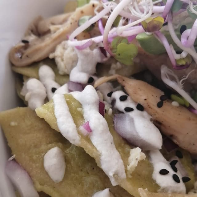 Photo of the dish “Chilaquiles Con Setas”
