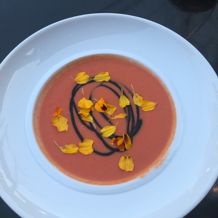 photo of Glen Ellen Star Early girl tomato gazpacho AND Vegan wood oven pizza shared by @somomavegan on  07 Oct 2021 - review