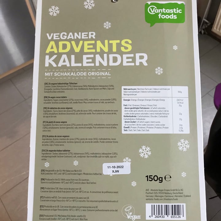 photo of Vantastic Foods Veganer advents kalender shared by @david- on  01 Dec 2020 - review