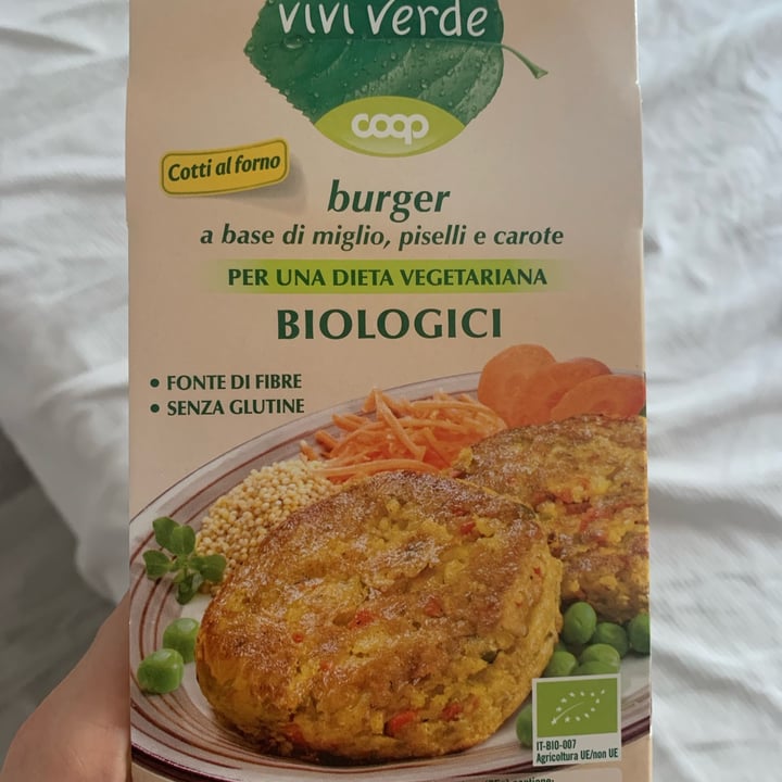 photo of Vivi Verde Coop Burger di Miglio Piselli e Carote shared by @giorgiap on  04 Jul 2022 - review