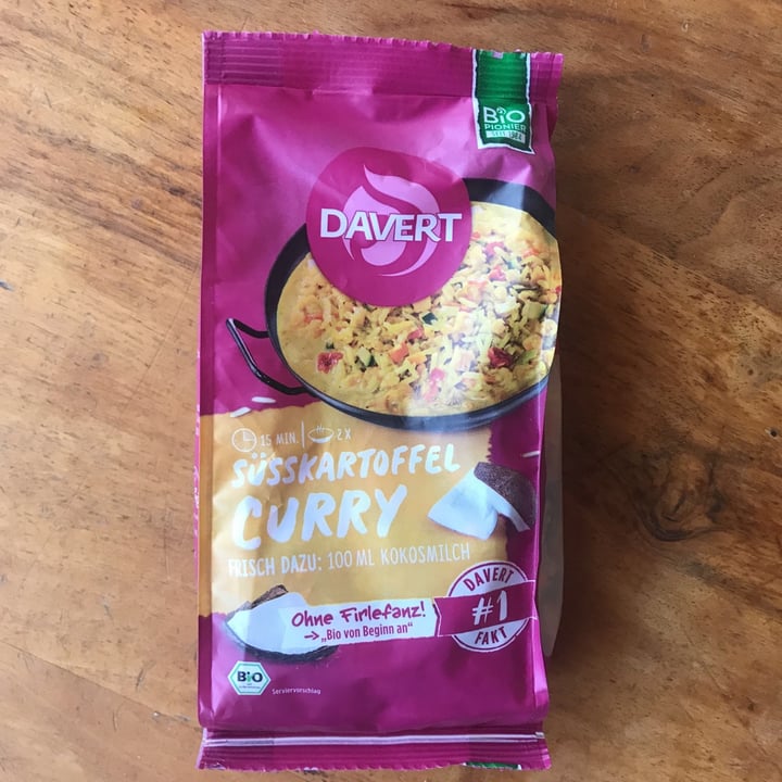 photo of Davert Süßkartoffel Curry shared by @rebekka31 on  26 May 2020 - review