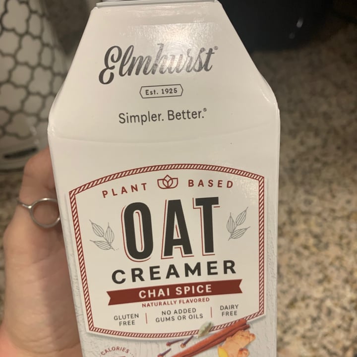 photo of Elmhurst 1925 Chai Spice Oat Creamer shared by @plantslayer on  29 Dec 2020 - review