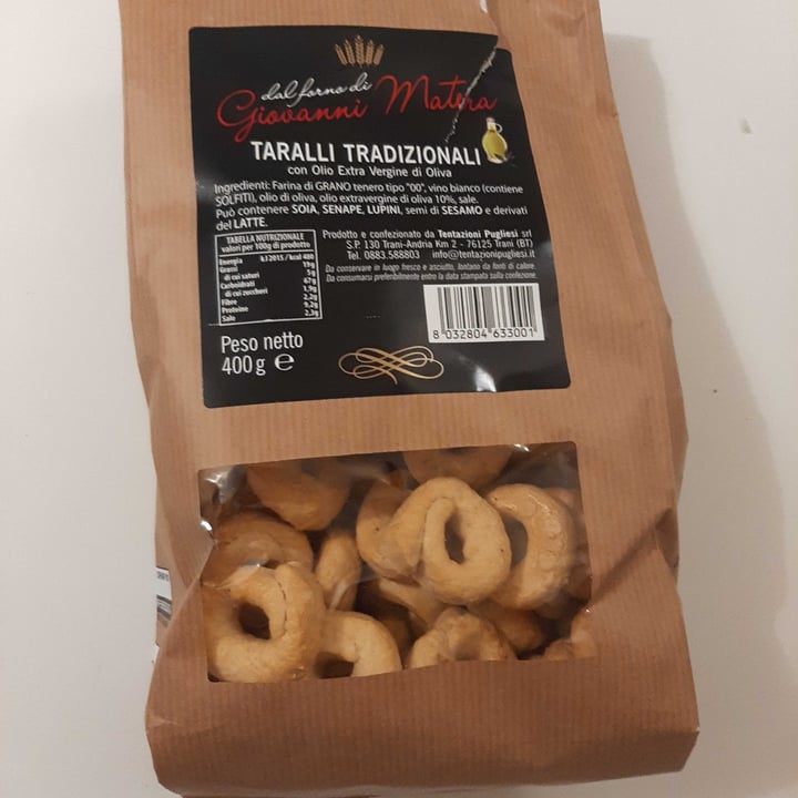 photo of Dal forno di Giovanni Matera Taralli Tradizionali con Olio Extravergine di Oliva shared by @cucinomangioeleggo on  03 Apr 2022 - review