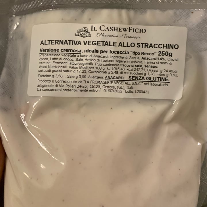photo of Il CashewFicio Alternativa vegetale allo stracchino shared by @azzusmile on  30 Apr 2022 - review