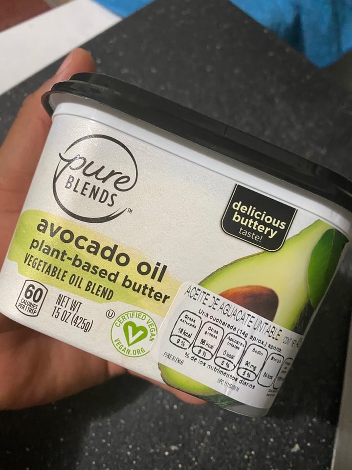 photo of Pure blends Avocado Oil Plant-Based Butter shared by @unidad-animal on  27 Mar 2020 - review