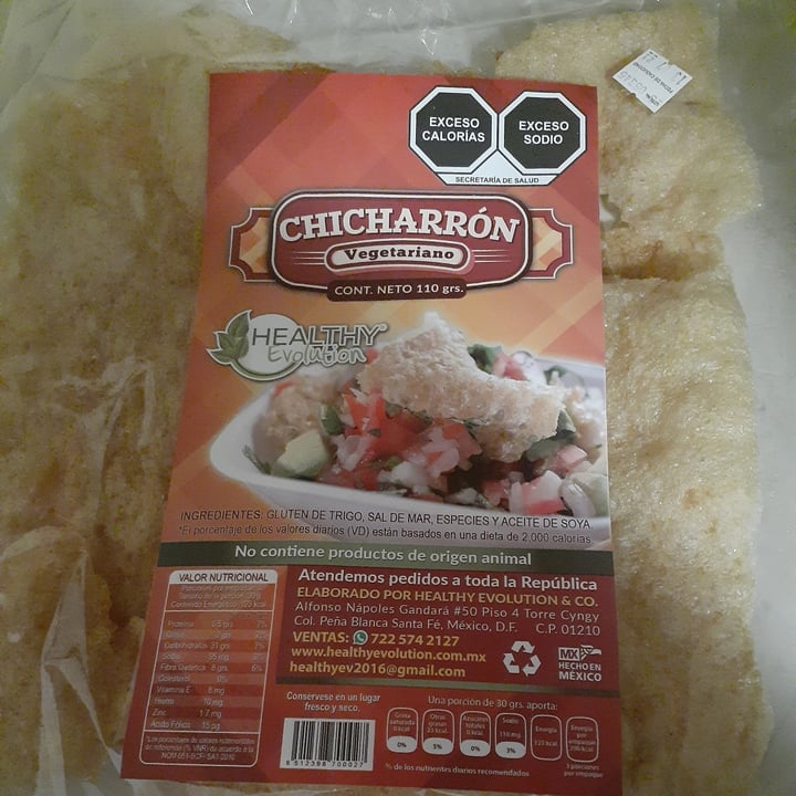 photo of Healthy Evolution Chicharrón vegetariano shared by @barbaracf on  13 Jun 2021 - review