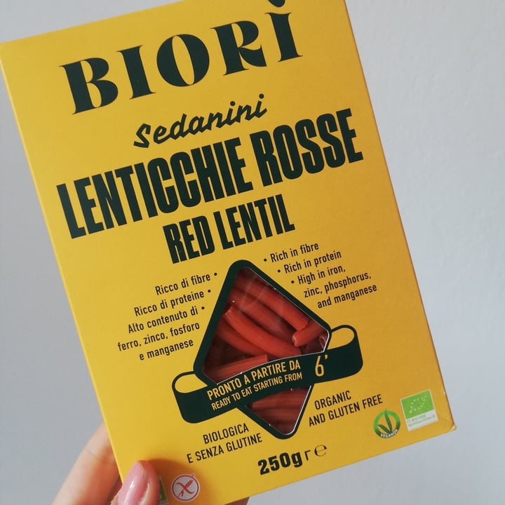 photo of Biori Biori' Sedanini di Lenticchie Rosse Bio shared by @sarahconlacca on  21 Apr 2022 - review