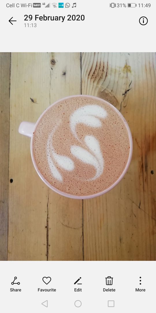 review photo of Jessy's Waffles Hazelnut Hot Chocolate shared by @bluekale on 08 Apr 2020 - review