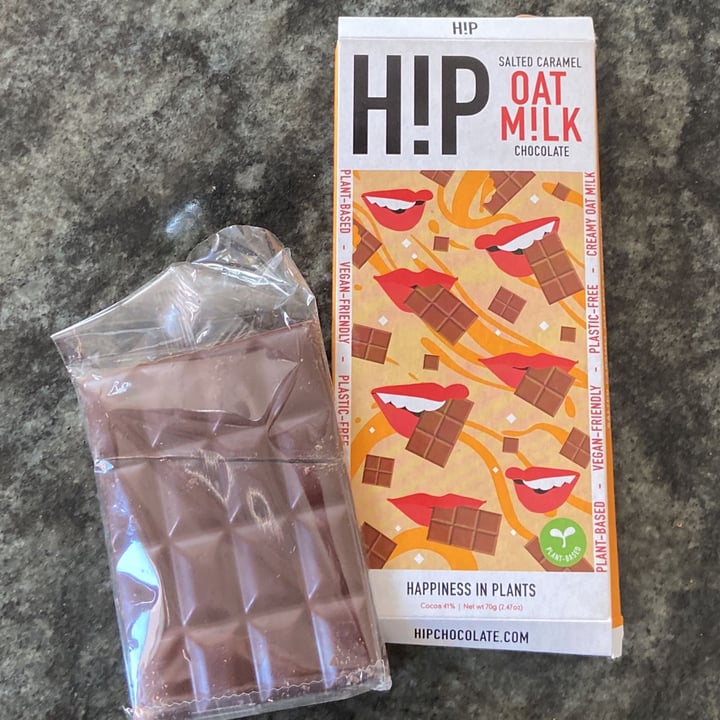 photo of HIP (H!P) Salted Caramel Oat M!lk Chocolate Bar shared by @raffylanfen on  16 Apr 2022 - review