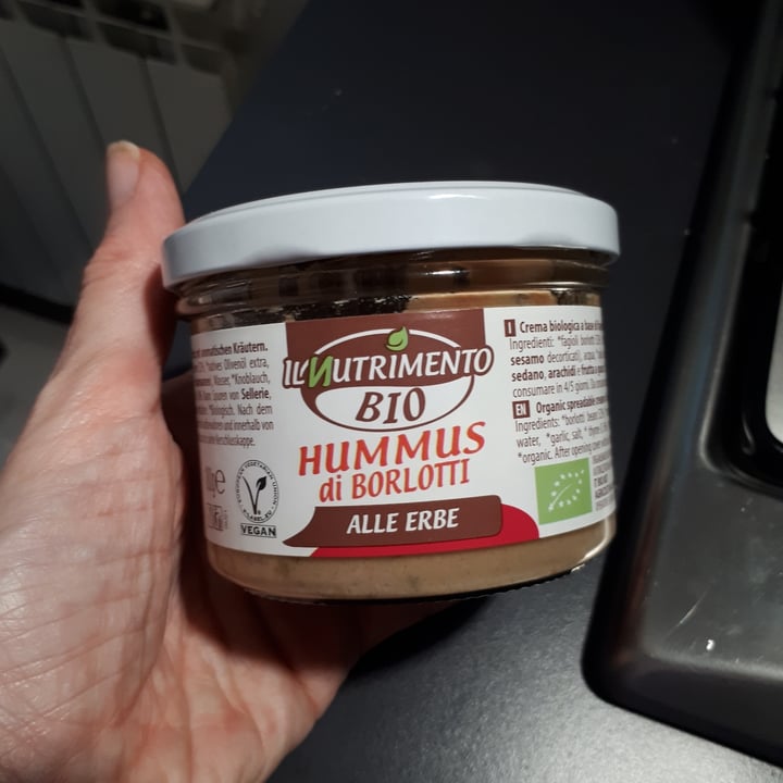 photo of Il Nutrimento Bio Hummus di Borlotti alle erbe shared by @cinciuttina on  30 Dec 2022 - review