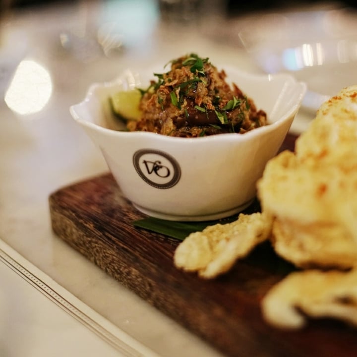 photo of Violet Oon Satay Bar & Grill Eggplant Goreng Dip with Emping Cracker shared by @simhazel on  08 Jan 2021 - review