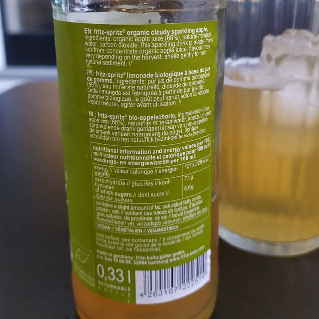 Photo of the dish “Fritz-Spritz organic cloudy sparkling apple”