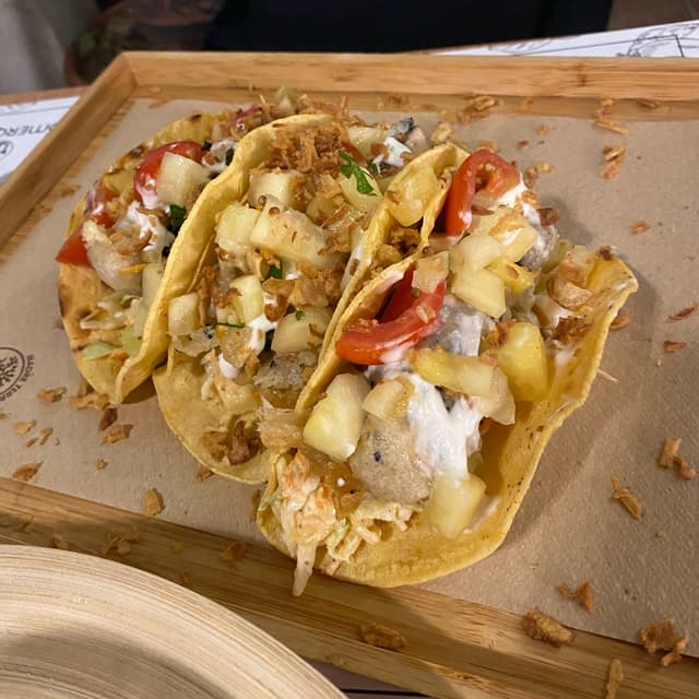 Photo of the dish “No Phish  Tacos”