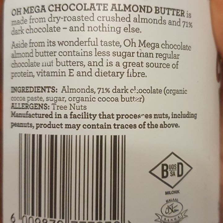 photo of OhMega Chocolate almond butter shared by @hazelw on  28 Jul 2020 - review