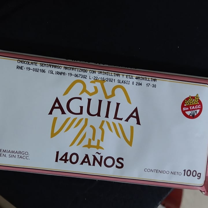 photo of Aguila Chocolate Taza Semiamargo shared by @gladiolacarpi on  30 Oct 2020 - review