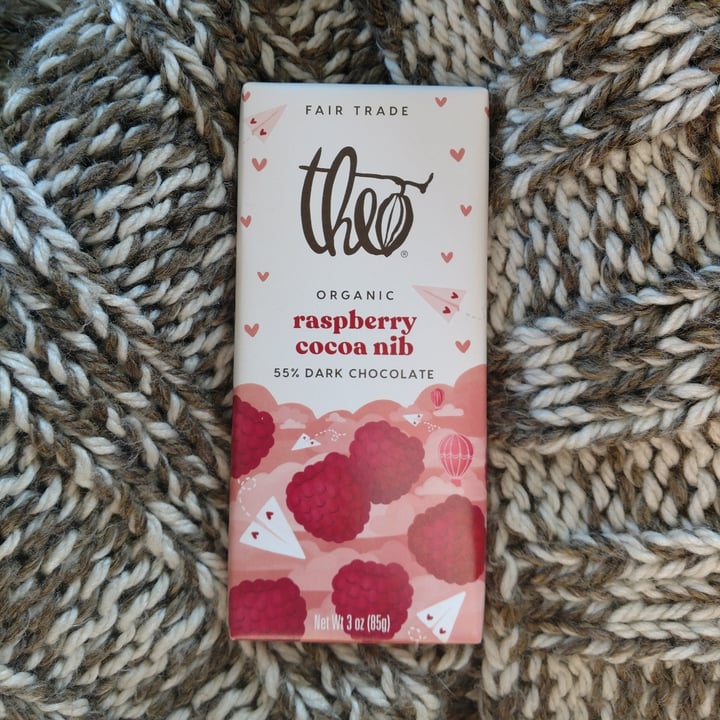 photo of Theo Chocolate Raspberry Cocoa Nib 55% Dark Chocolate shared by @iszy on  18 Feb 2021 - review