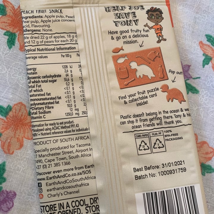 review photo of Earth & Co S.O.S Pop-out-Puzzle , Peach Fruit Snack shared by @wilmievdh97725 on 22 Oct 2020 - review