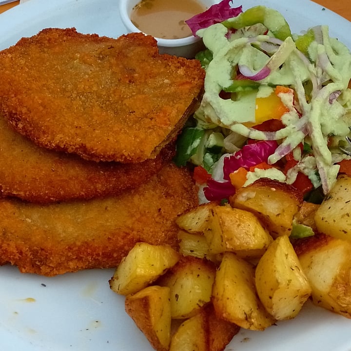 photo of Artemisia milanesas de girgolas al plato con ensalada shared by @emmijfox on  23 Jul 2022 - review