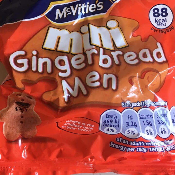 photo of McVitie's Mini gingerbread men shared by @simplesmoothies on  31 Mar 2021 - review
