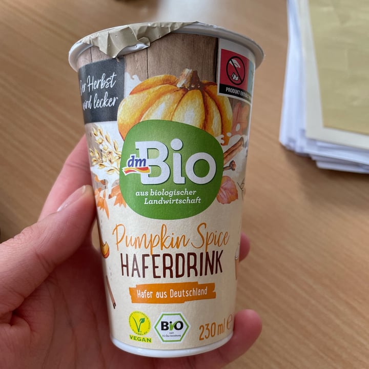photo of dmBio Pumpkin Spice Haferdrink shared by @julyn on  03 Oct 2022 - review