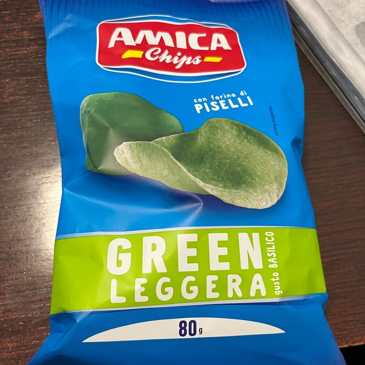 review photo of Amica Chips Green Leggera gusto Basilico con farina di piselli shared by @bobmucio on 02 Nov 2022 - review