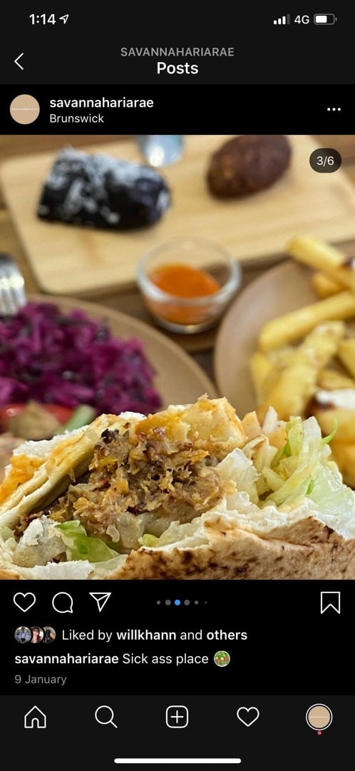 review photo of Kevabs Felafel Kebab shared by @savannahariarae on 28 Jan 2020 - review