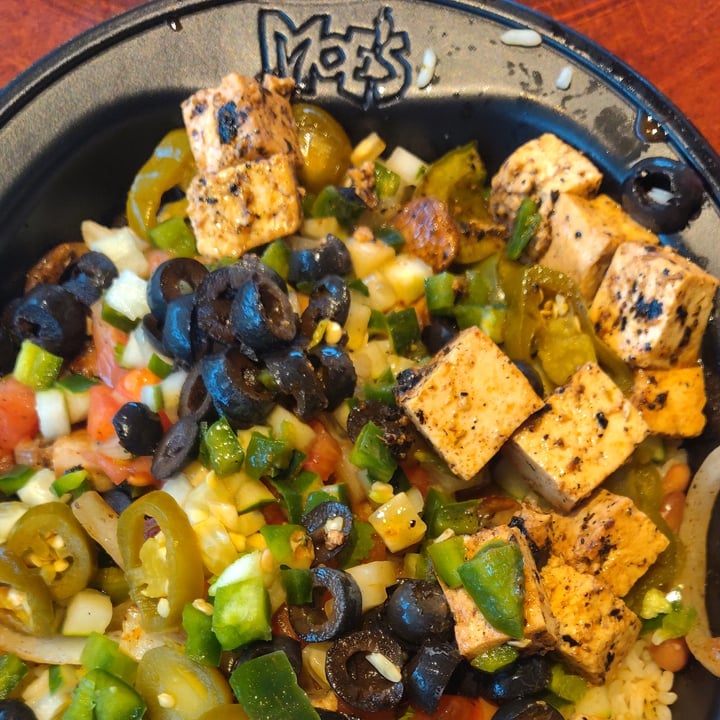 photo of Moe's Southwest Grill Rice and tofu bowl shared by @kqm219 on  19 Mar 2021 - review